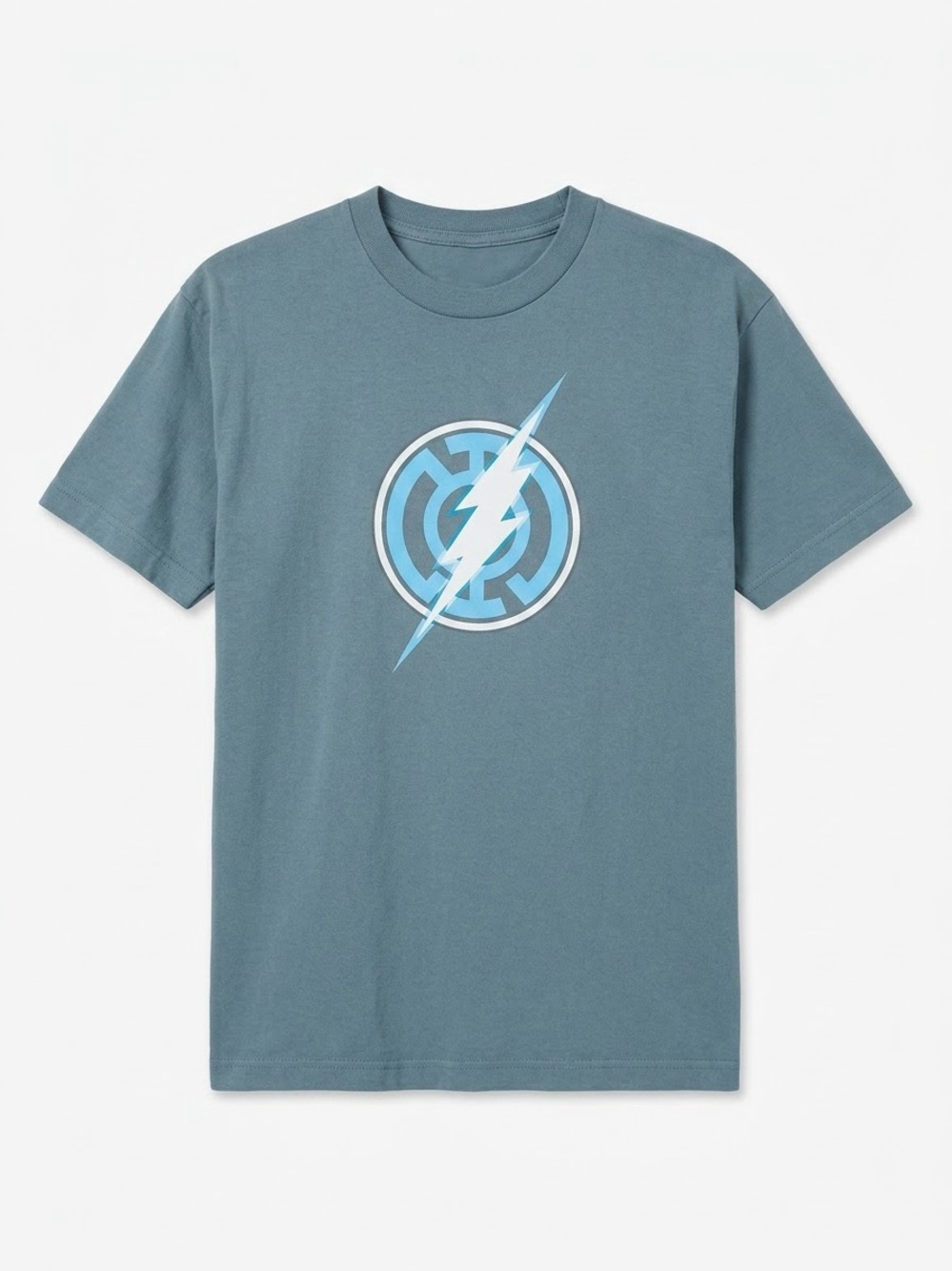 Men's Blue Lantern Flash DC Comic Graphic Crewneck T‑Shirt